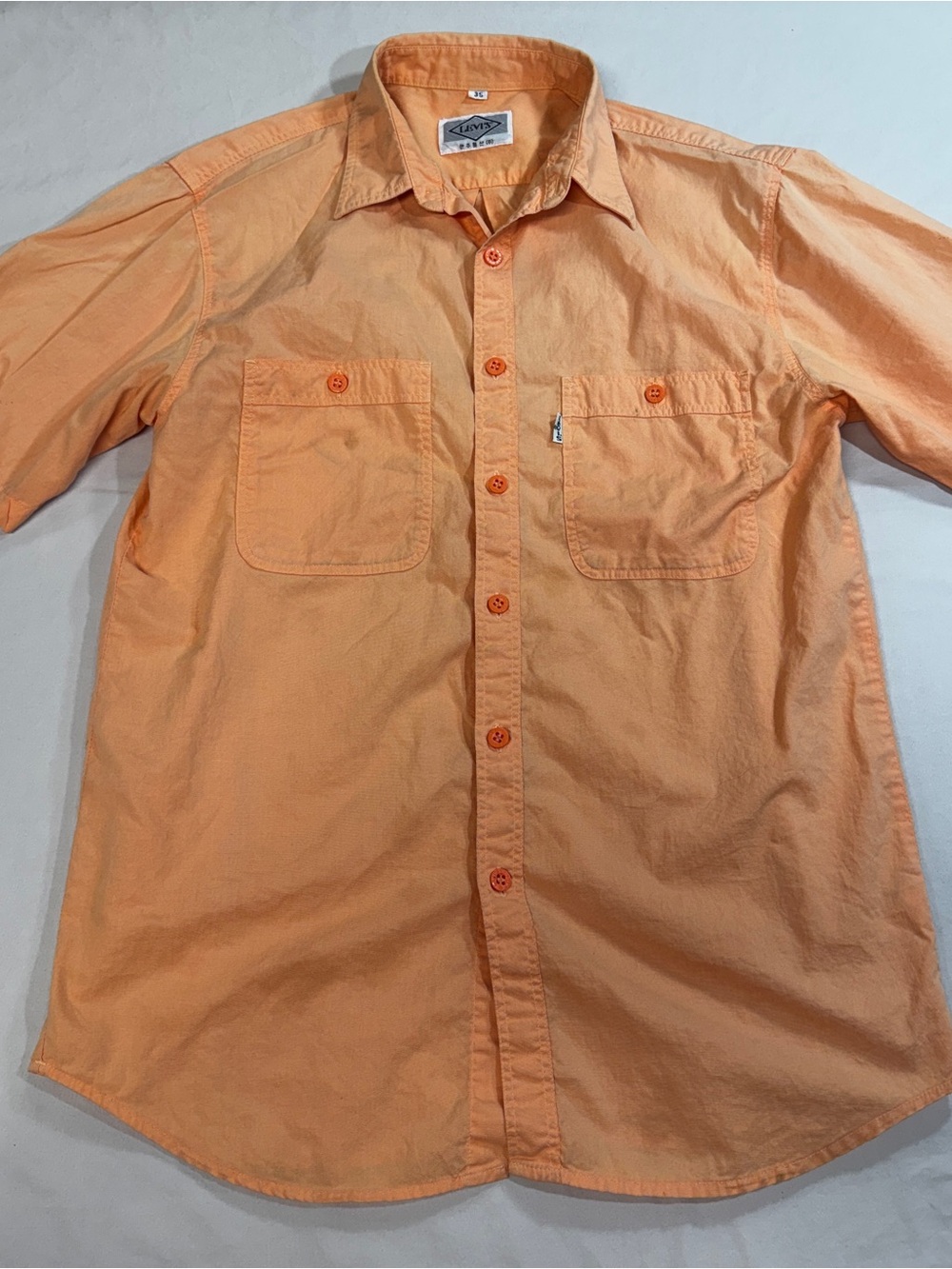 Vintage Levis Shirt Mens Small Diamond Label Button Up Made For Korean Market